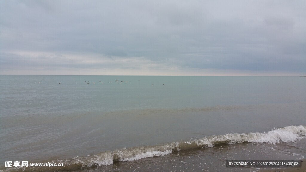 海边风景 海浪轻拍海岸