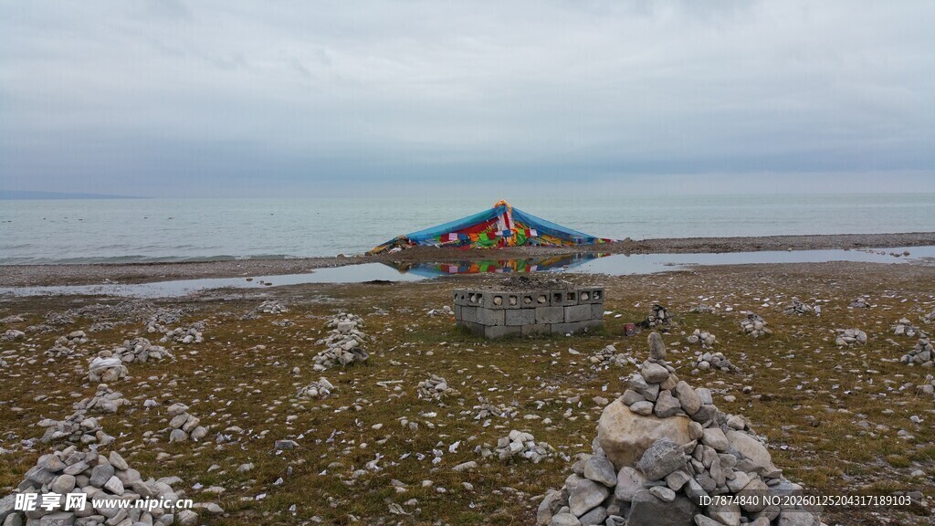 海边孤屋 荒凉景致