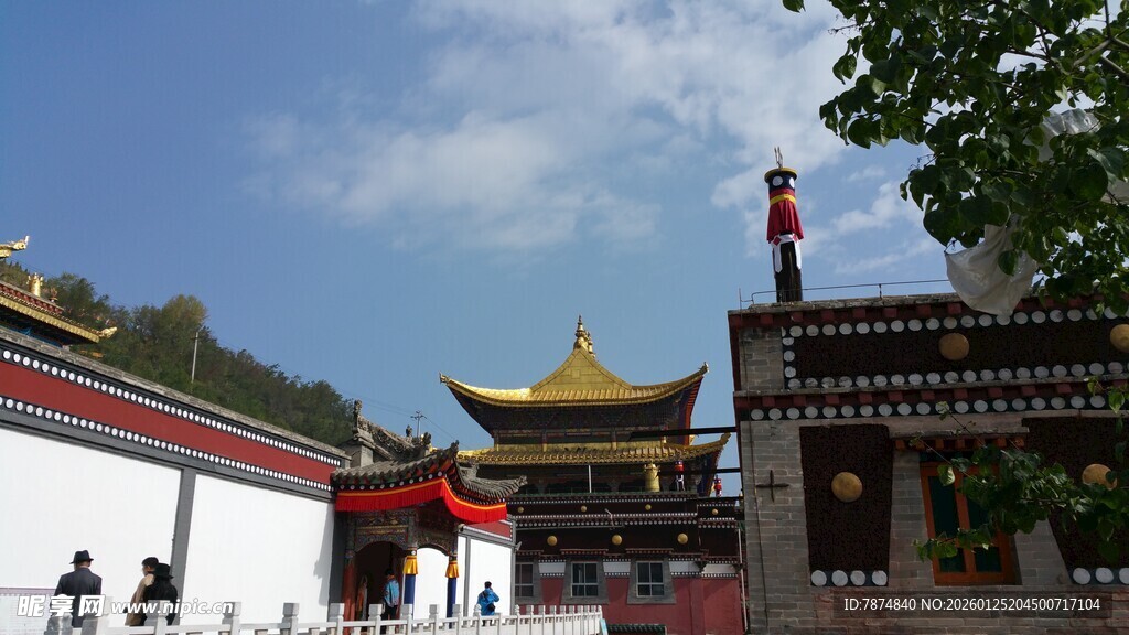 古色古香的中式寺庙建筑