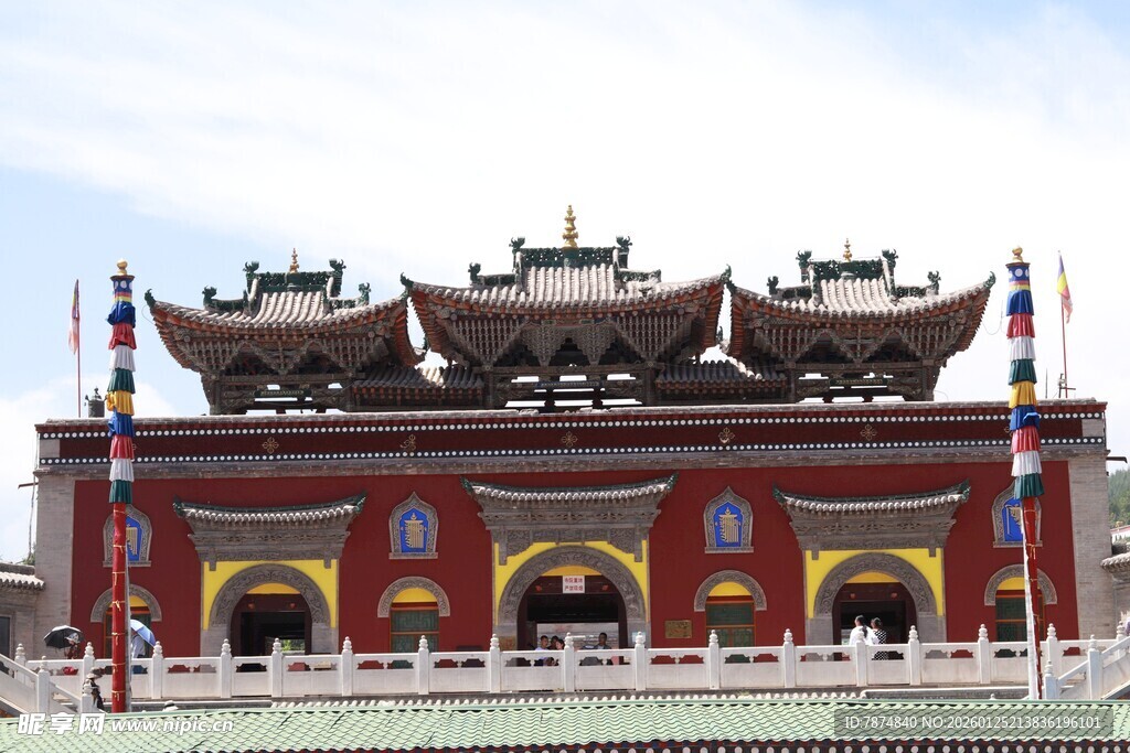 中式传统庙宇建筑景观