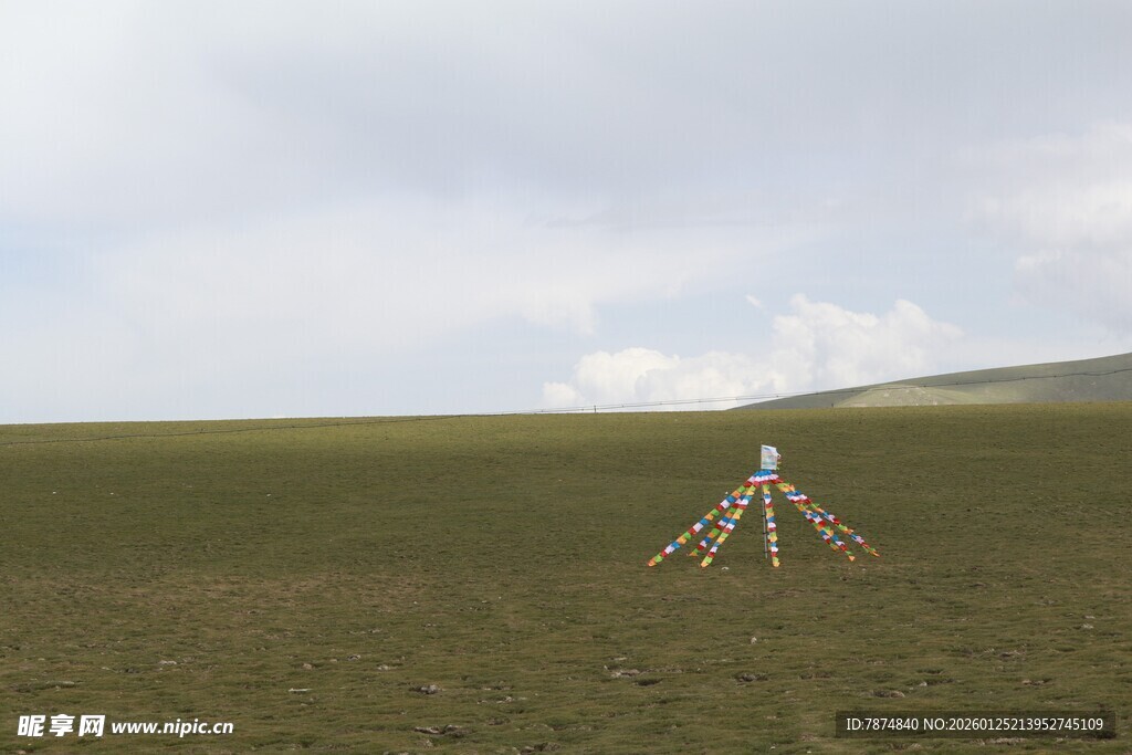 草原上的测量仪器