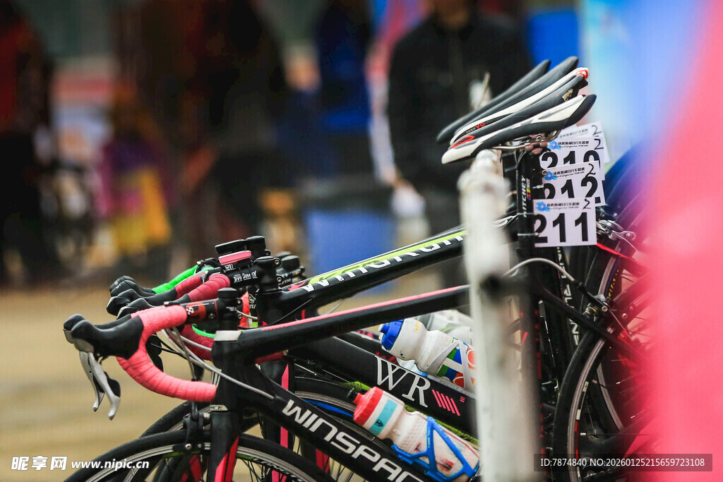 专业自行车特写