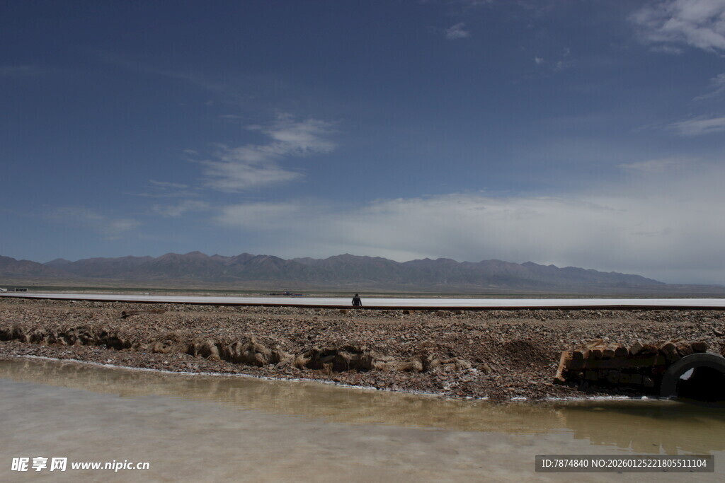 荒漠中的孤独行者