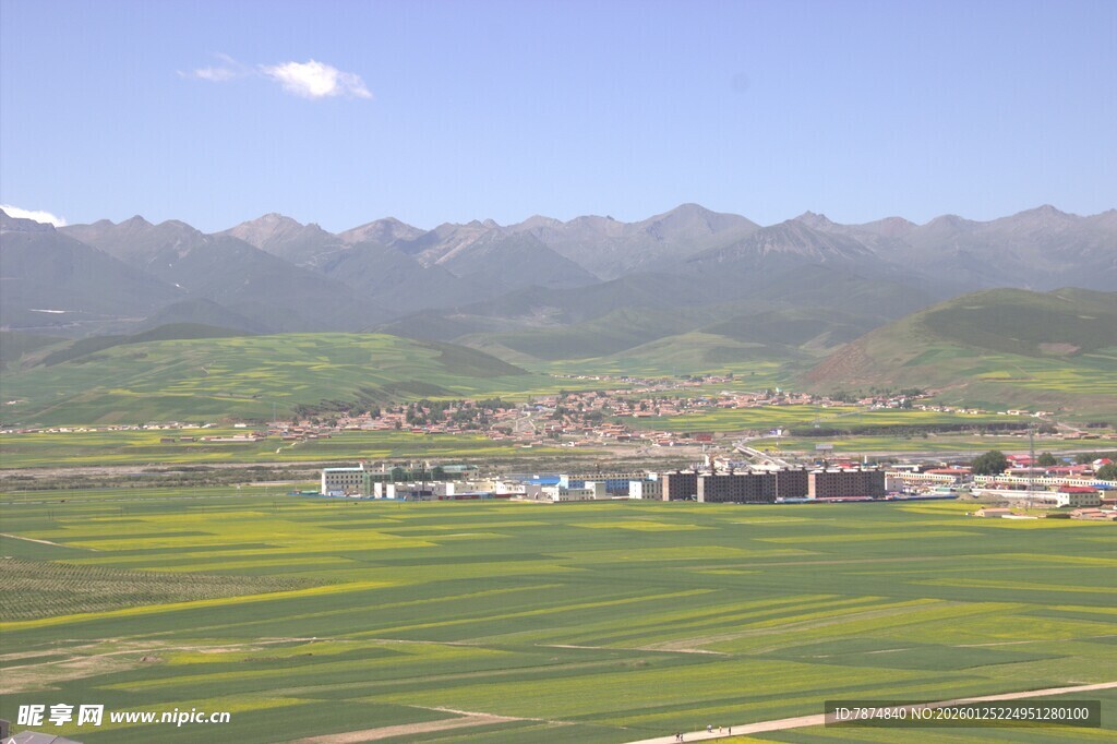 田园风光 远山近田美景