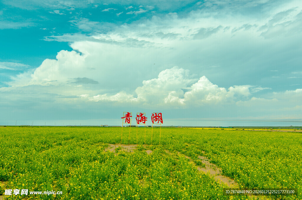 绿色田野上的红色雕塑