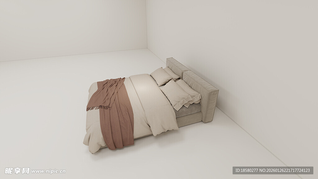 简约风几何图案抱枕床