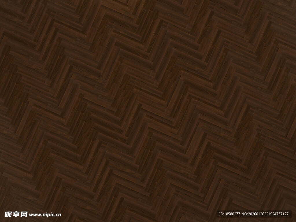 深棕色人字纹木地板纹理