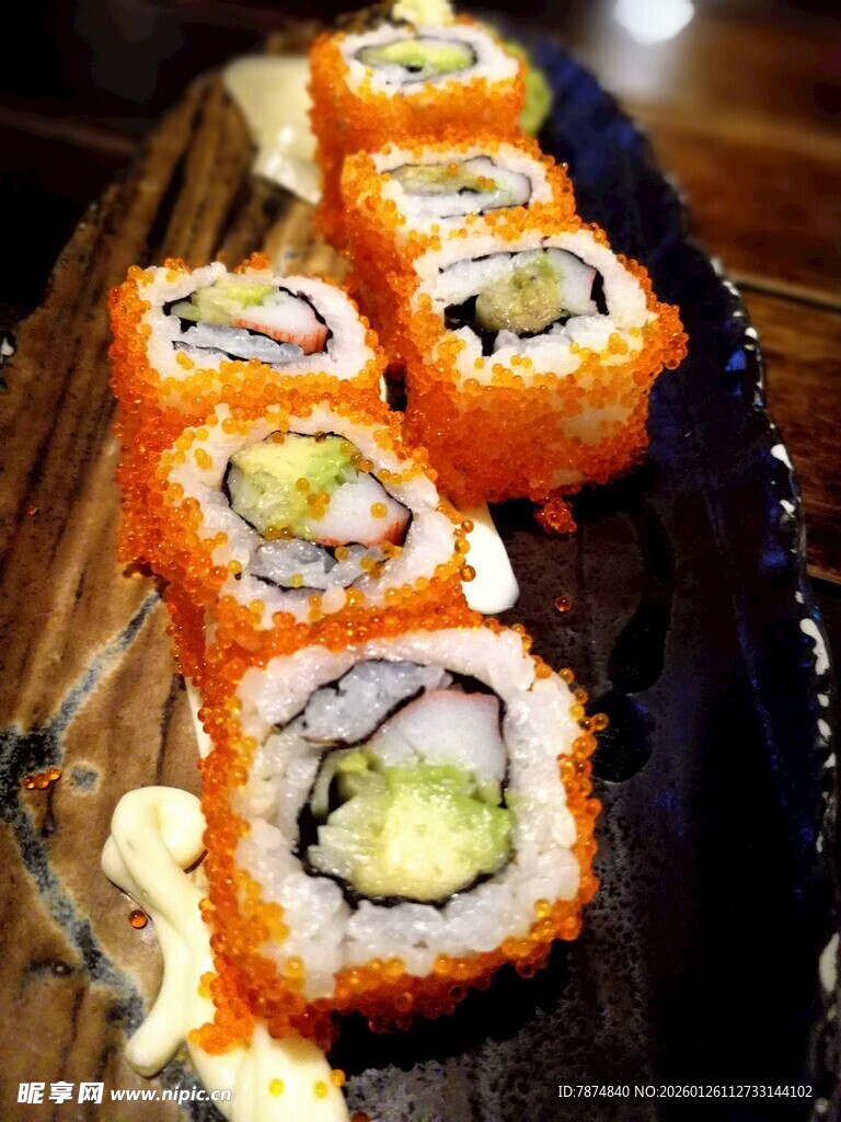 美味寿司卷展示