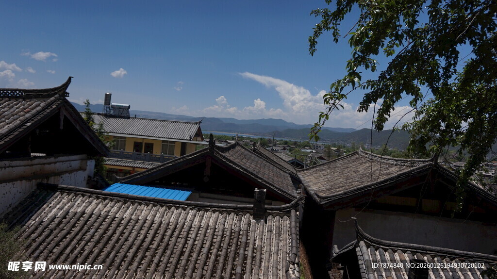 古村落屋顶风光