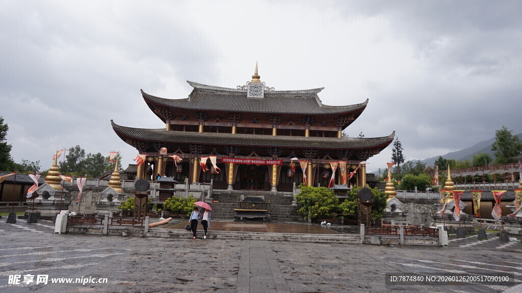 中式古建庙宇 庄严肃穆