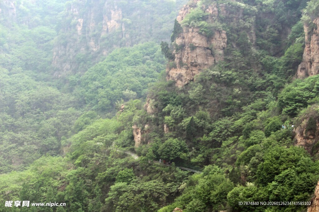 翠绿山峦间的壮丽峡谷