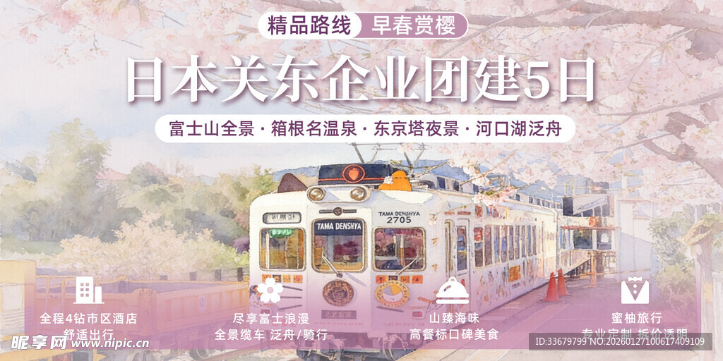 日本 关东 团建 樱花 背景 