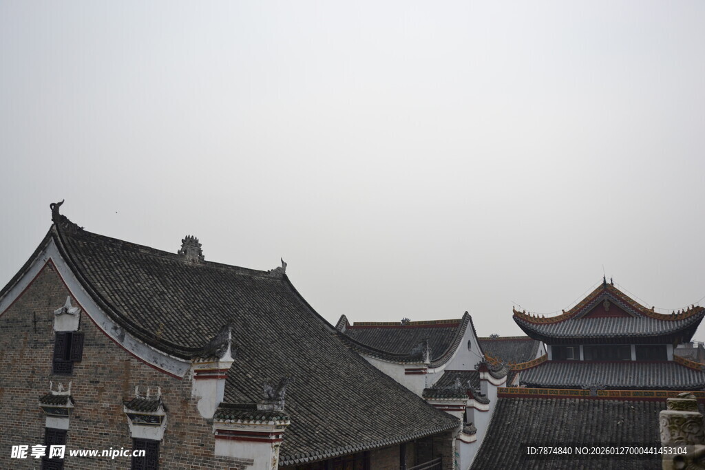 中式古建筑屋顶景观