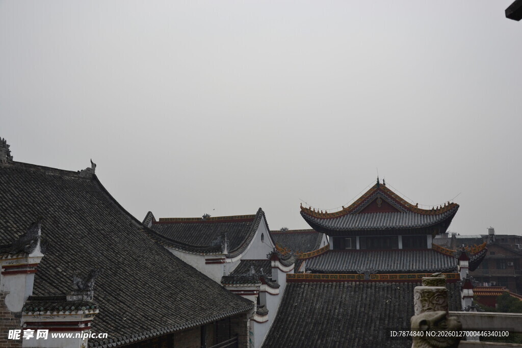 中式古建筑屋顶景观