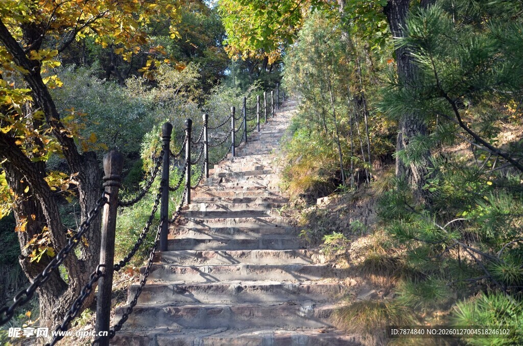 山间小径 秋日静谧之景