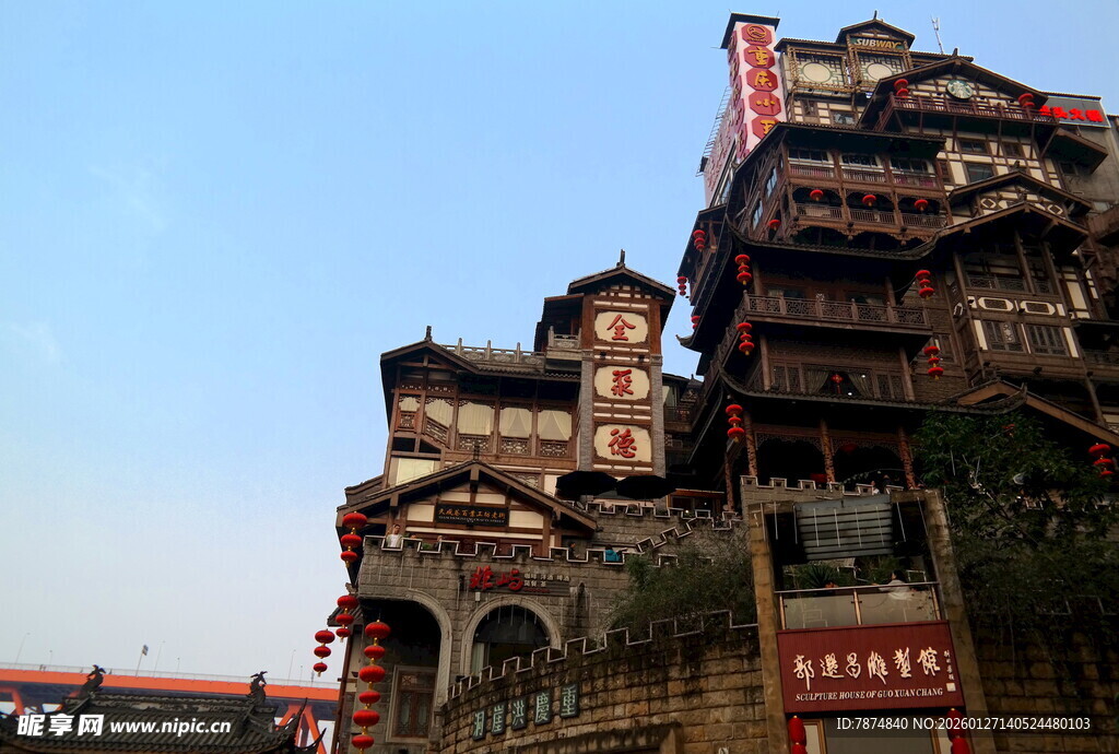 重庆洪崖洞独特建筑景观