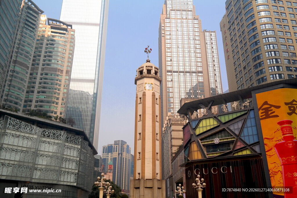 都市繁华高楼景观