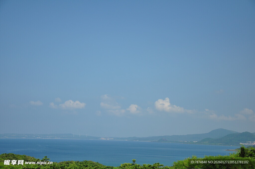 碧海蓝天青山美景