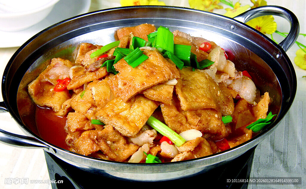 干锅油豆腐