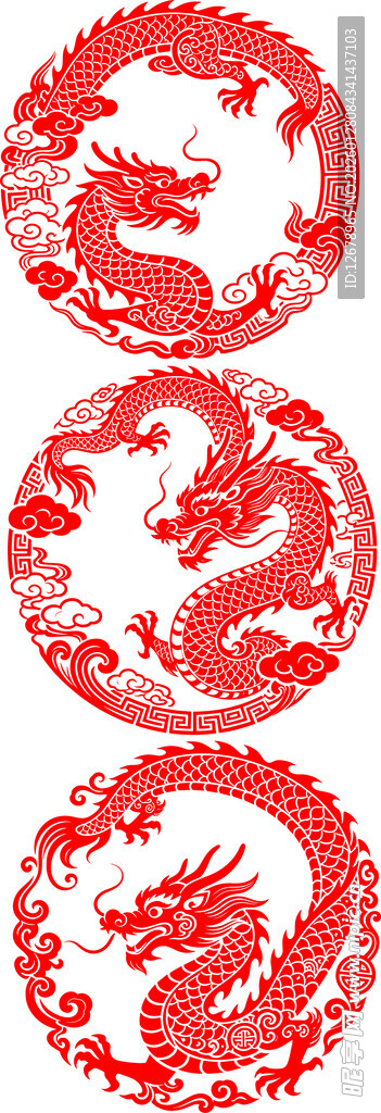 传统中式龙纹图案设计