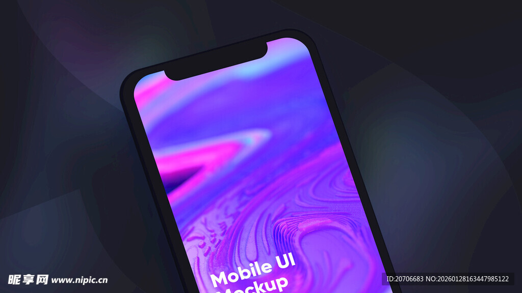 深色科技感样机 移动端界面设计