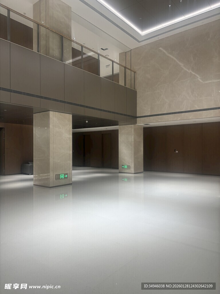 空旷现代室内空间场景