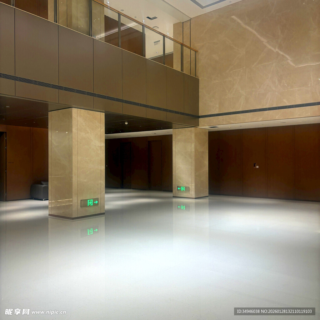 现代宽敞室内大厅空间
