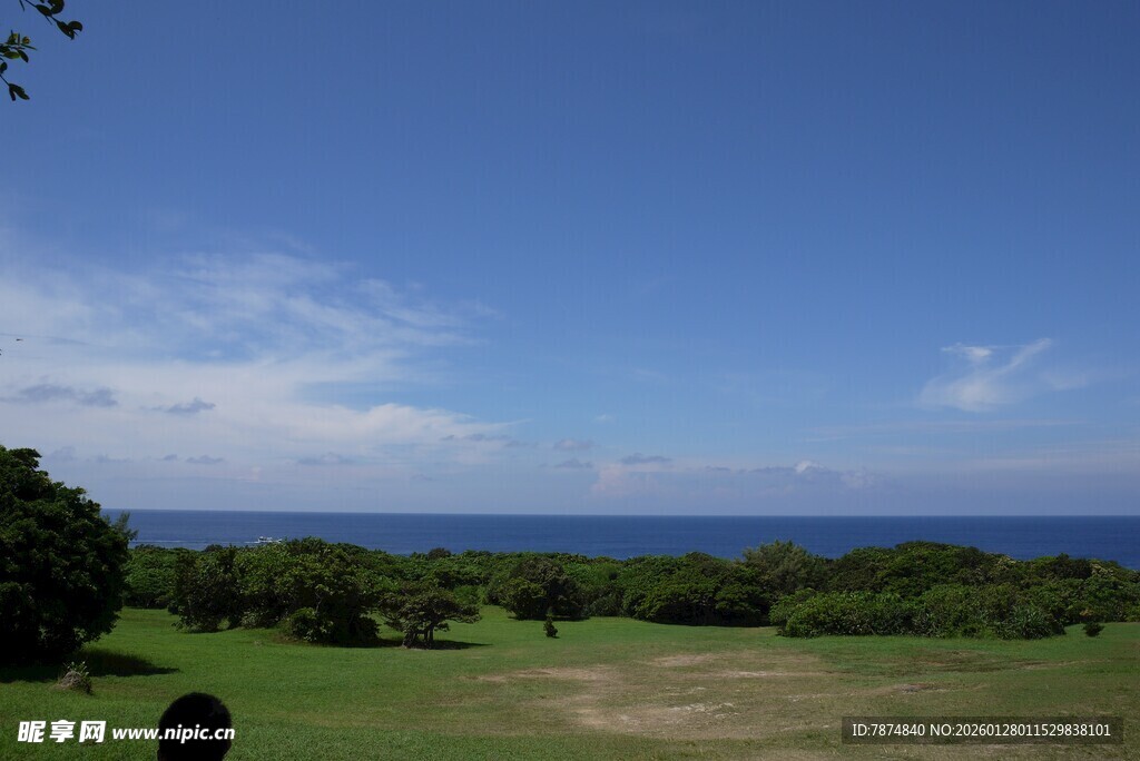 海边绿野风光