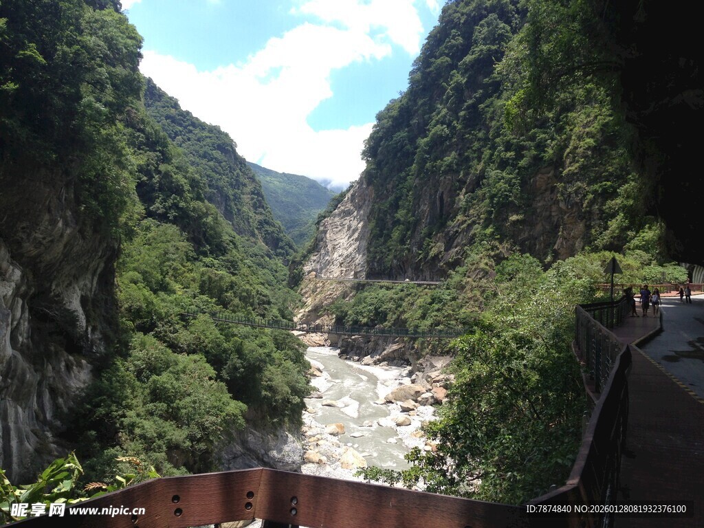峡谷风光 绿意盎然的山水