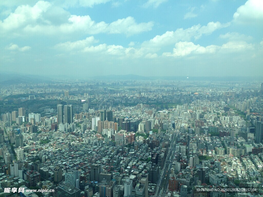 俯瞰繁华都市景观