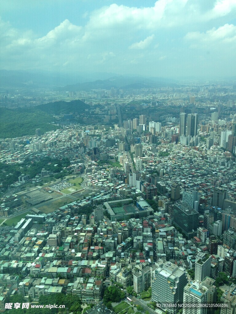 俯瞰繁华都市景观