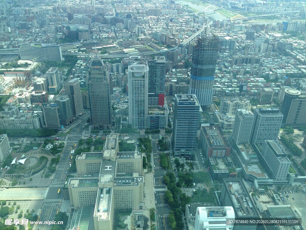 俯瞰繁华都市景观