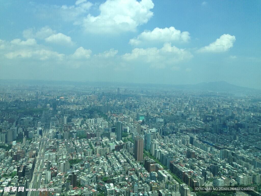 俯瞰繁华都市全景