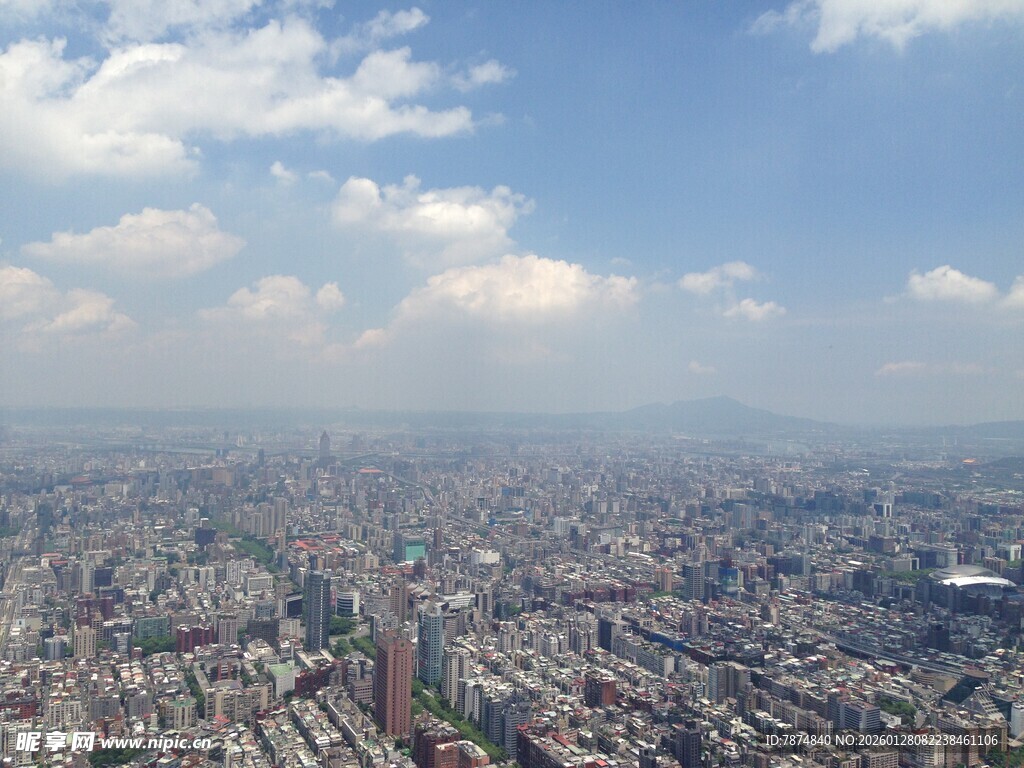 俯瞰繁华都市全景