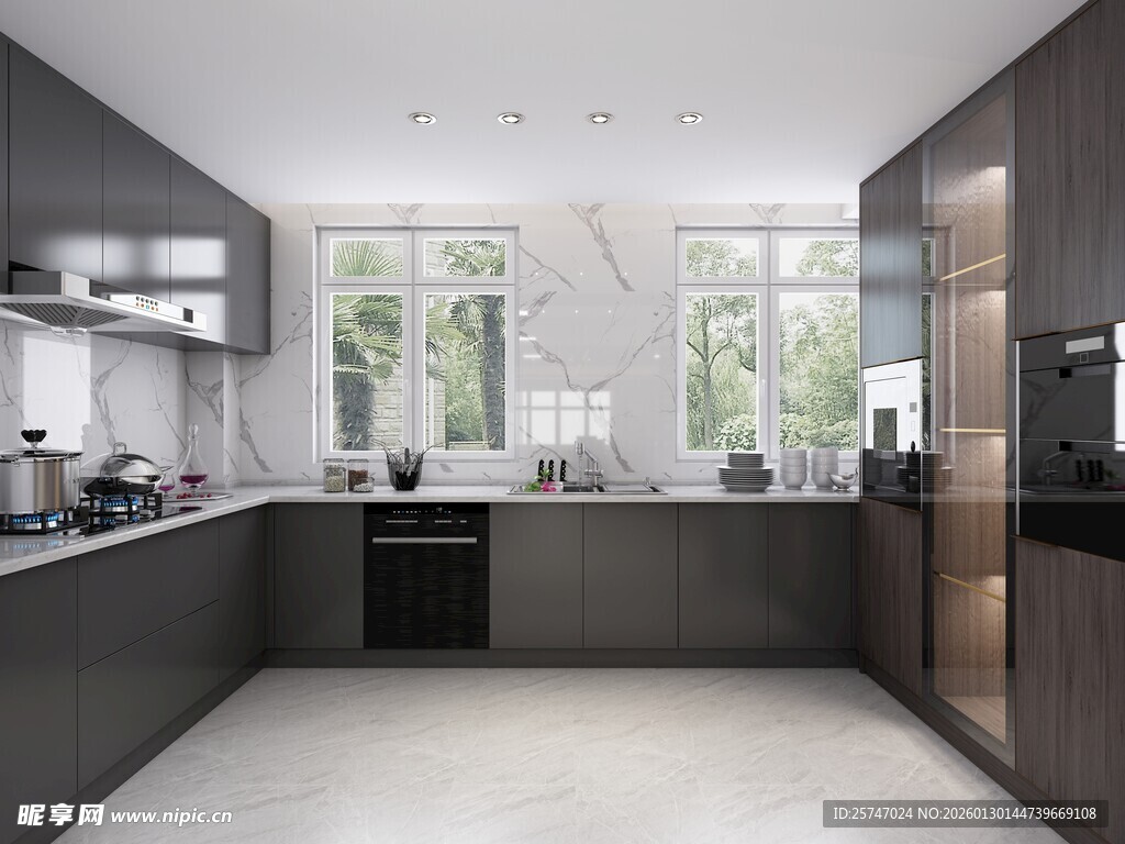 现代简约风格开放式厨房