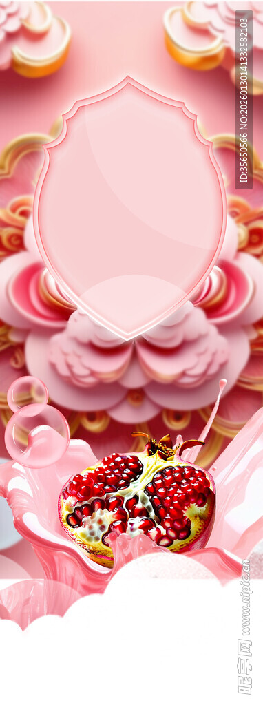 粉色系甜品装饰场景