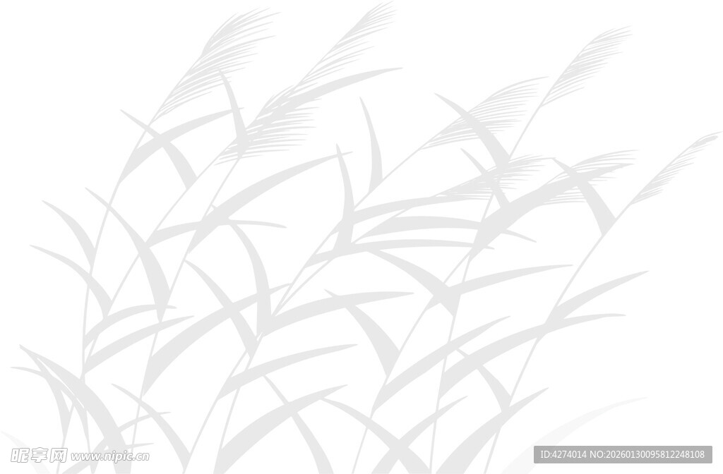 简约白色竹叶图案背景