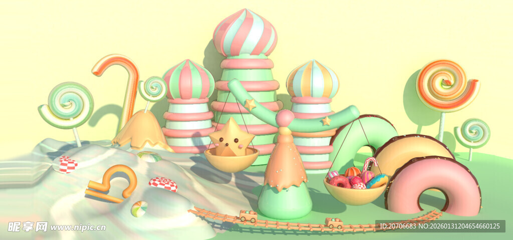 赛博舞台 科技展台 C4D 场