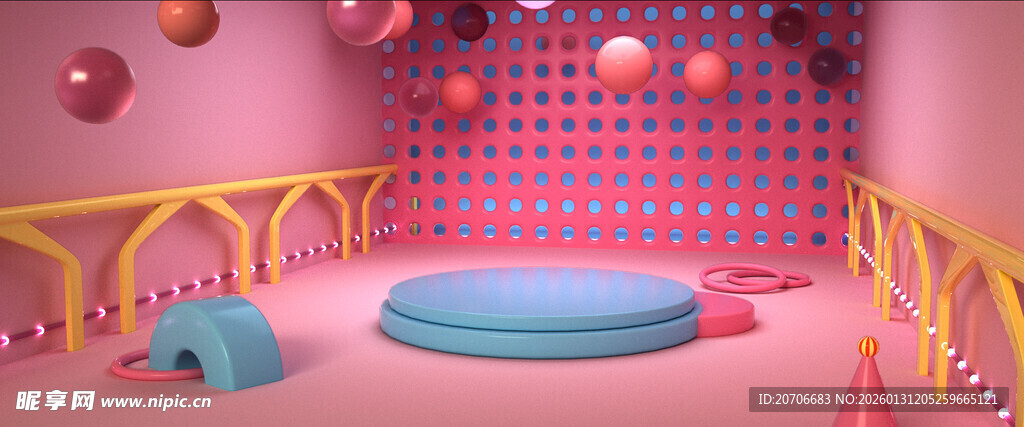 赛博舞台 科技展台 C4D 场