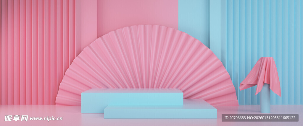 赛博舞台 科技展台 C4D 场