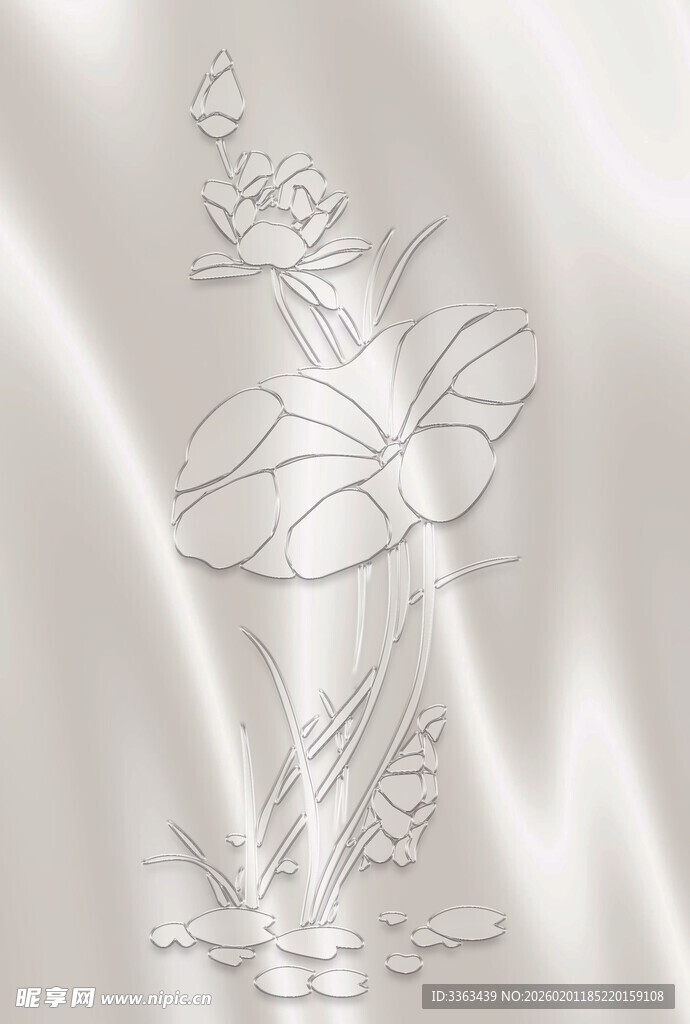 水晶荷花素材