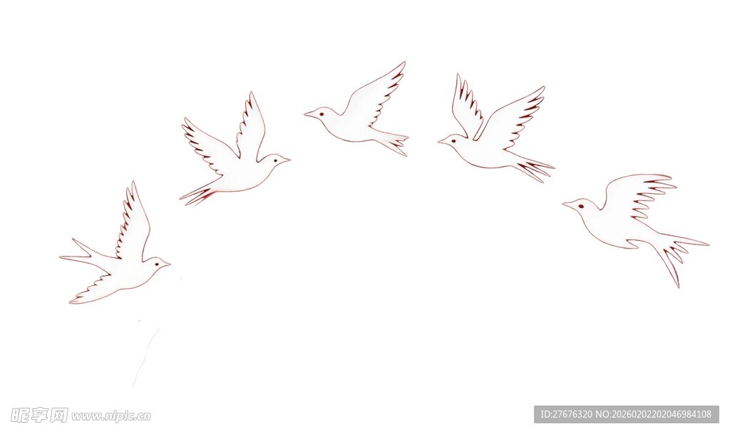 飞翔的鸽子矢量设计