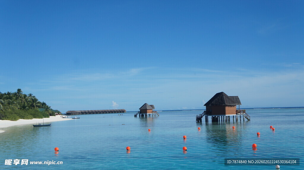 马尔代夫水上度假屋美景