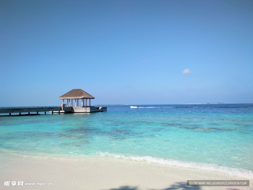 美丽海滨栈桥风景