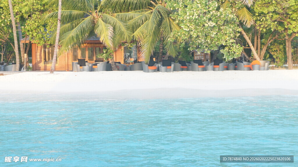 热带海滩风光 椰林碧水