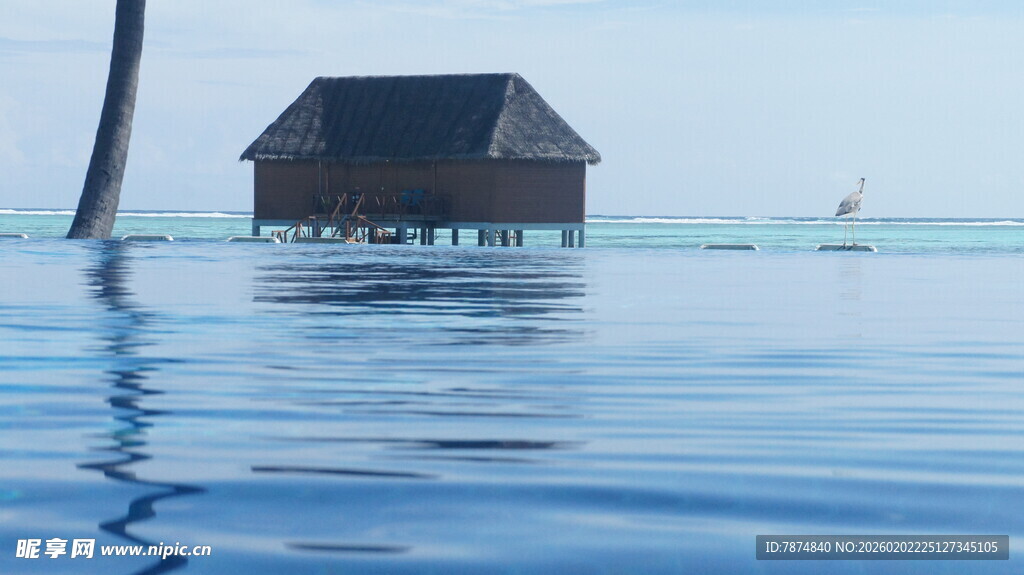 水上小屋 静谧海洋风光