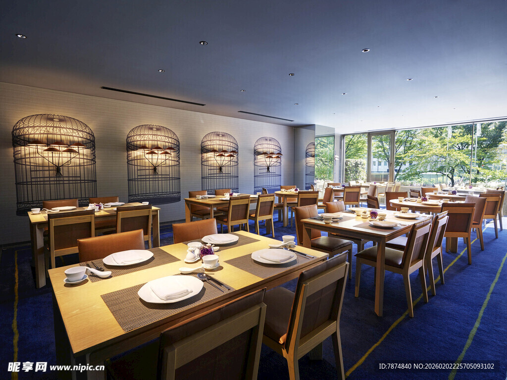 优雅餐厅内景布置