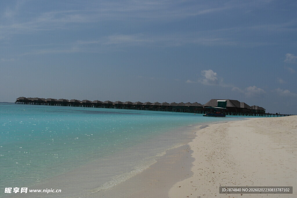 马尔代夫美丽海滩风光