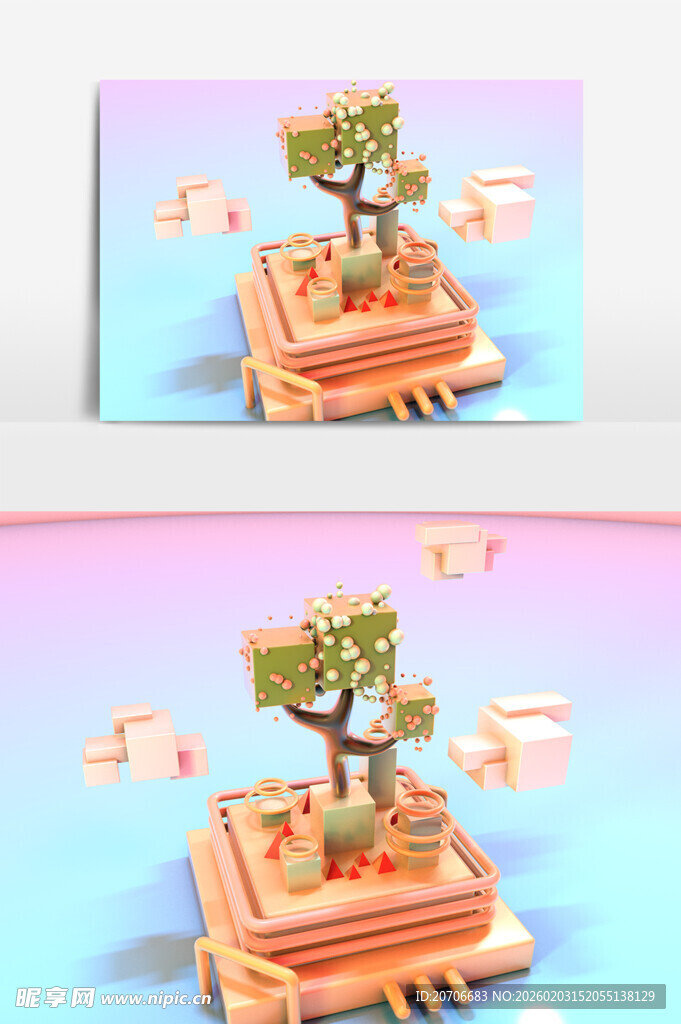 3D 创意场景 C4D 立体场