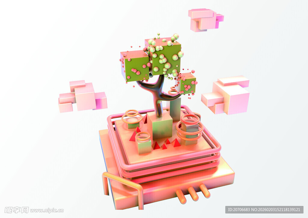 3D 创意场景 C4D 立体场